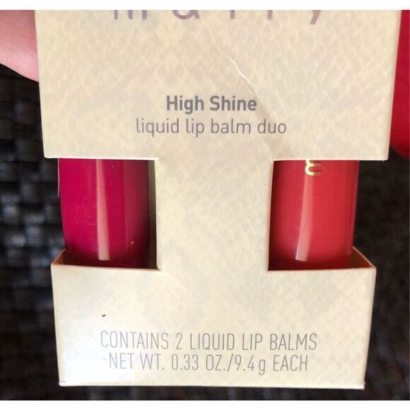 MALLY - NWT High Shine Liquid Lip Balm Duo in Peach & Hot Pink/2 Full-Size Tubes - Picture 3 of 16